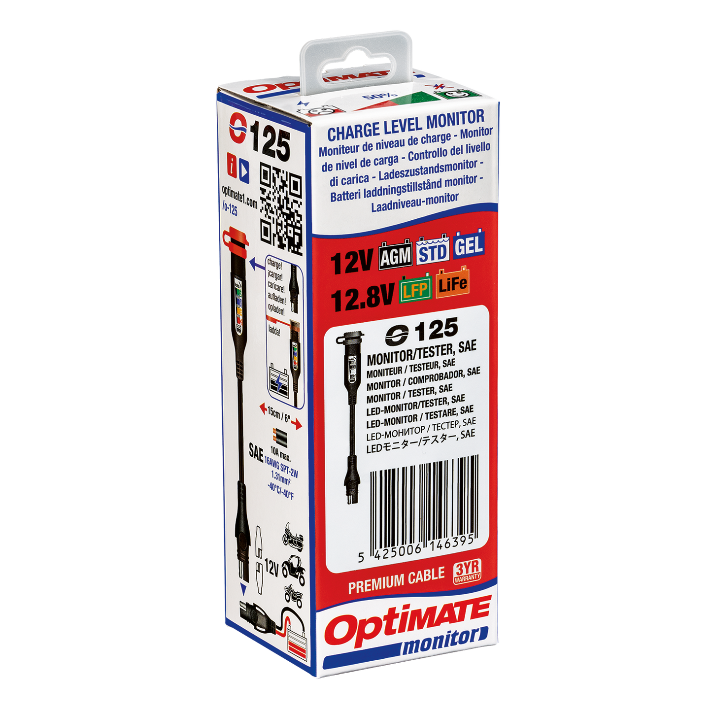 Optimate Battery Status / Charge Monitor for 12V Batteries SAE Socket